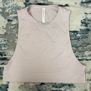 Lululemon all yours cropped tank in pale pink size 4